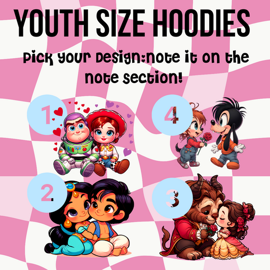 Youth Size- Cute Couples Hoodies