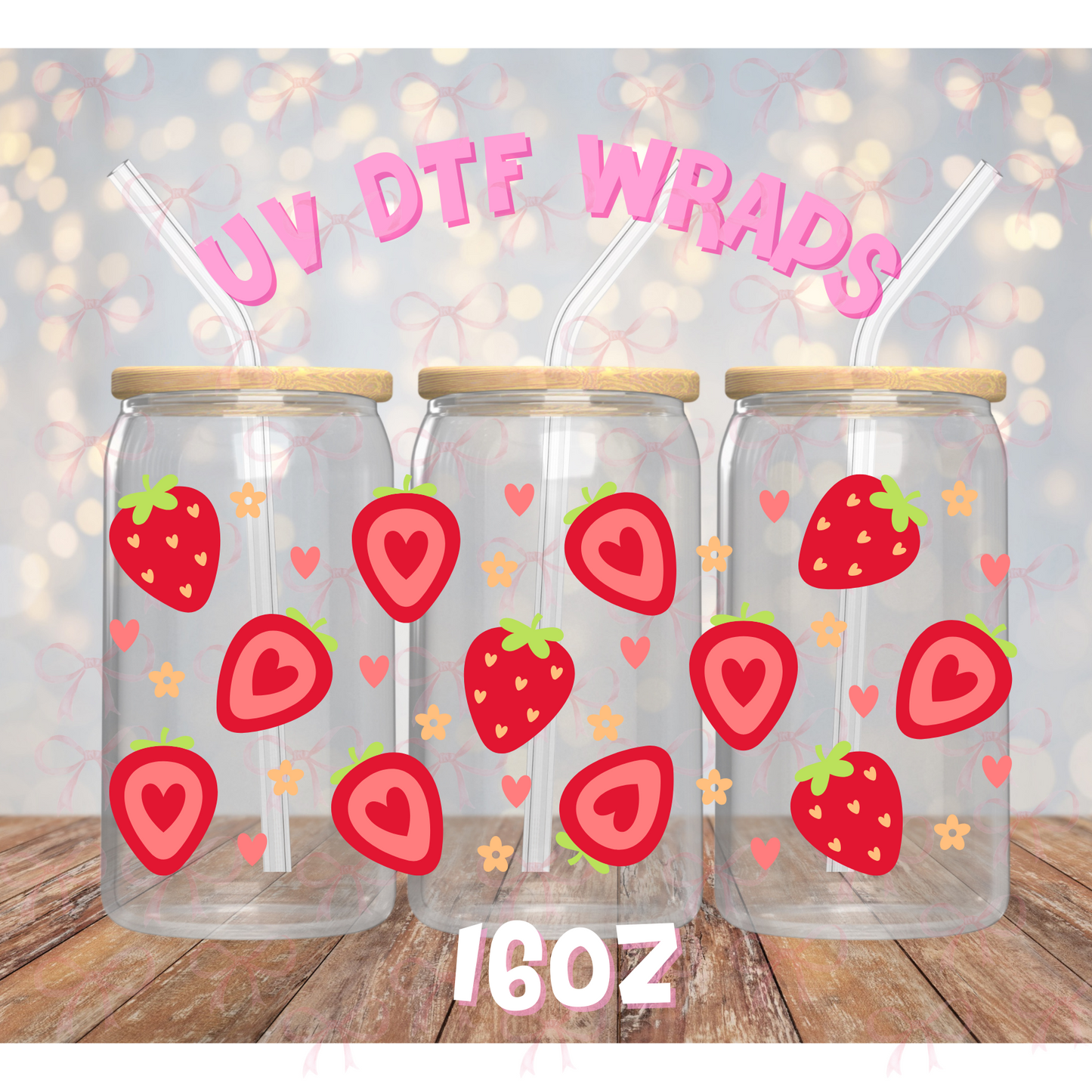 UV DTF WRAP- Strawberries