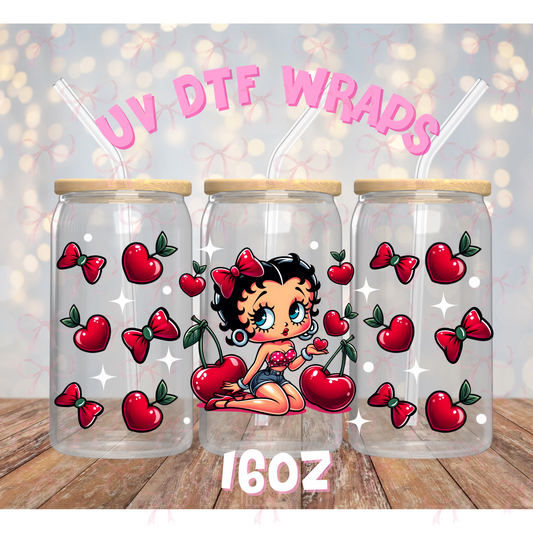 UV DTF WRAP- Betty Boo Cherries