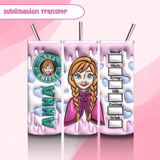 Sublimation Tumbler Transfer 20 oz-Ana starbies