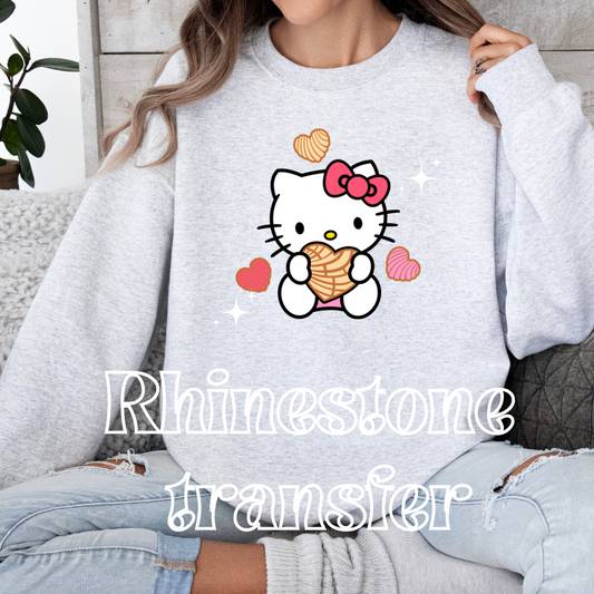 Hello Kitty Concha Transfer- Rhinestones